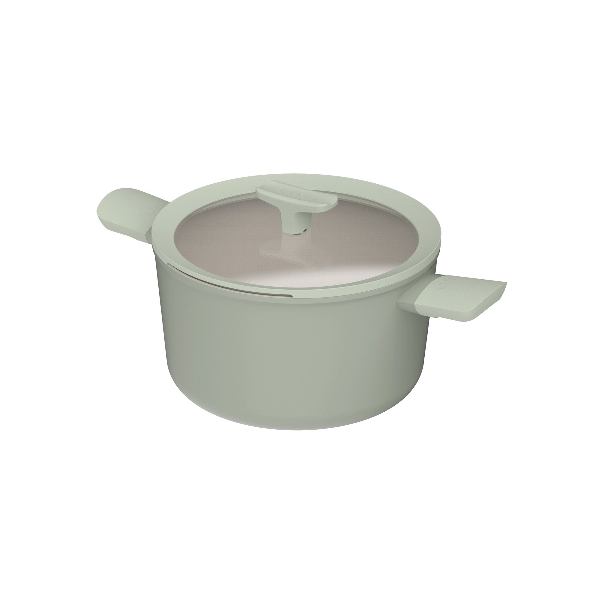 Inductie- en ovenbestendige LEO Kookpot antikleef met deksel Balance Sage - Ø 24x14cm